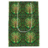 Ornate shopping bag featuring a repeating pattern ミディアムペーパーバッグ (裏面)