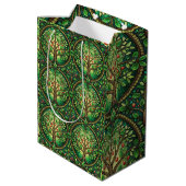 Ornate shopping bag featuring a repeating pattern ミディアムペーパーバッグ (裏面アングル)