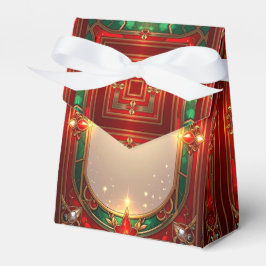 Ornate Stained Glass Holiday Favor Box フェイバーボックス