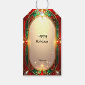Ornate Stained Glass Holiday Gift Tag ギフトタグ (裏面)