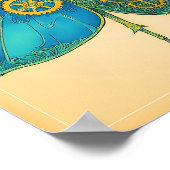 Ornate Technical Diagram: Steampunk Insect ポスター (角)