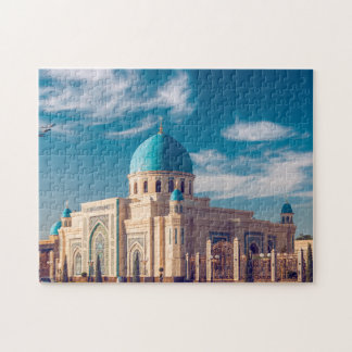 Ornate Uzbekistan Mosque Exterior Jigsaw Puzzle ジグソーパズル