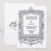 Ornate Victorian Era Scroll Frame Border Wedding 招待状 (正面/裏面)