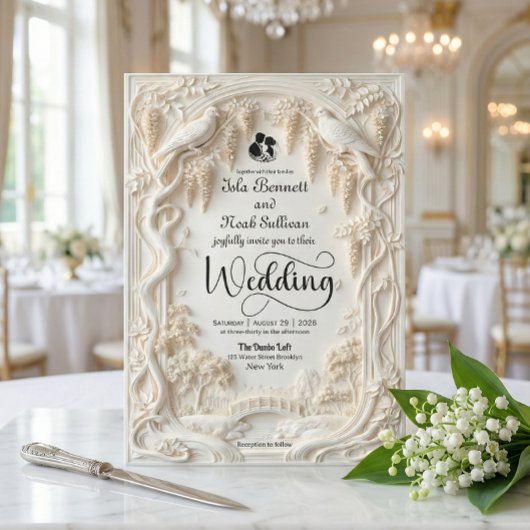 Ornate Victorian Garden Romance Traditional 招待状