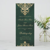 Ornate Victorian Green and gold Wedding Prorgam (スタンド正面)