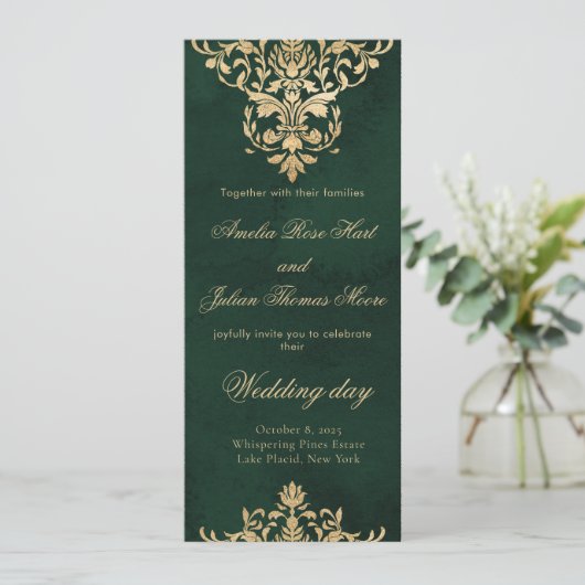 Ornate Victorian Green and gold Wedding Prorgam (スタンド正面)