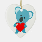 Ornement Coeur motif Koala et son coeur rouge セラミックオーナメント (右)