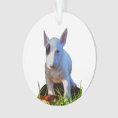 Ornement sapin Personnalisé -Design Bull Terrier オーナメント (正面)