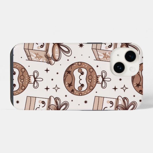 ornements et cadeaux de Noël mignons iPhoneケース (裏面横)