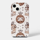ornements et cadeaux de Noël mignons iPhoneケース (裏面)