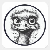 "Ornery Emu" Sticker Sheet スクエアシール (正面)