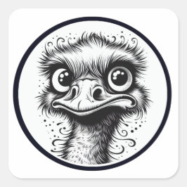 "Ornery Emu" Sticker Sheet スクエアシール