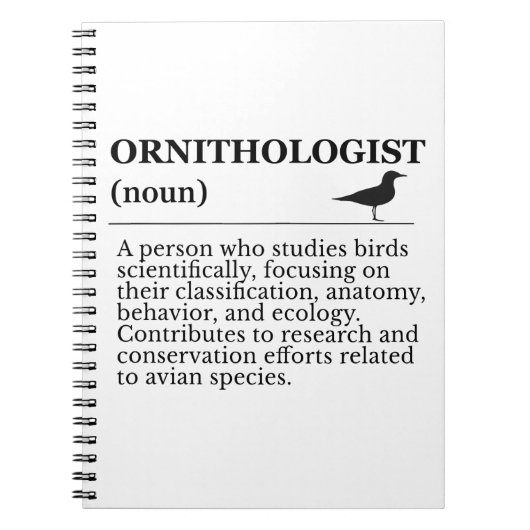 Ornithologist Definition - Vogelkunde (Birdwatchin ノートブック (正面)