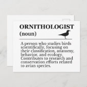 Ornithologist Definition - Vogelkunde (Birdwatchin ポストカード (正面/裏面)
