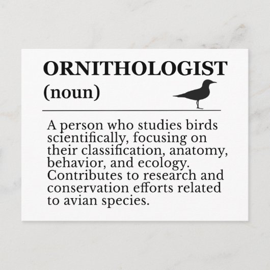 Ornithologist Definition - Vogelkunde (Birdwatchin ポストカード (正面)