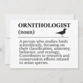 Ornithologist Definition - Vogelkunde (Birdwatchin 招待状 (正面)