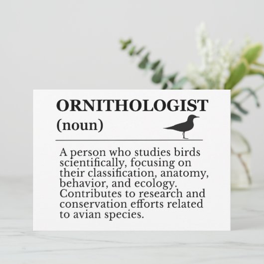 Ornithologist Definition - Vogelkunde (Birdwatchin 招待状 (スタンド正面)
