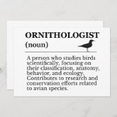 Ornithologist Definition - Vogelkunde (Birdwatchin 招待状 (正面/裏面)