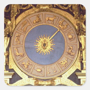 Orologio Zodicale ((占星術の)十二宮図の時計) (フレスコ画およびgilde スクエアシール