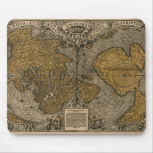 Oronceの罰金によるクラシック1531のアンティークの世界地図 マウスパッド