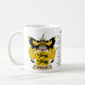 O'Rourke家族の紋章付き外衣 コーヒーマグカップ (左)