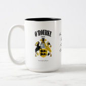 O'Rourke家紋、翻訳と意味 ツートーンマグカップ (左)