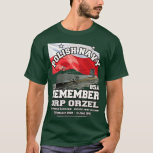ORPオーツェ潜水艦ポーランド海軍プライド Tシャツ