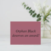 Orphan Blackは賞の陳述書に値する ポストカード (スタンド正面)