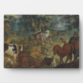 Orpheus 魅力的 the Beastes (油on panel) フォトプラーク (正面)