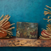 Orpheus 魅力的 the Beastes (油on panel) フォトプラーク (側面)