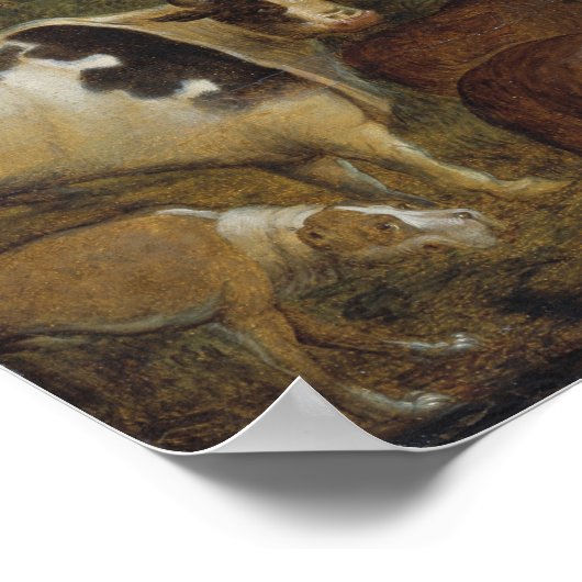 Orpheus 魅力的 the Beastes (油on panel) ポスター (角)