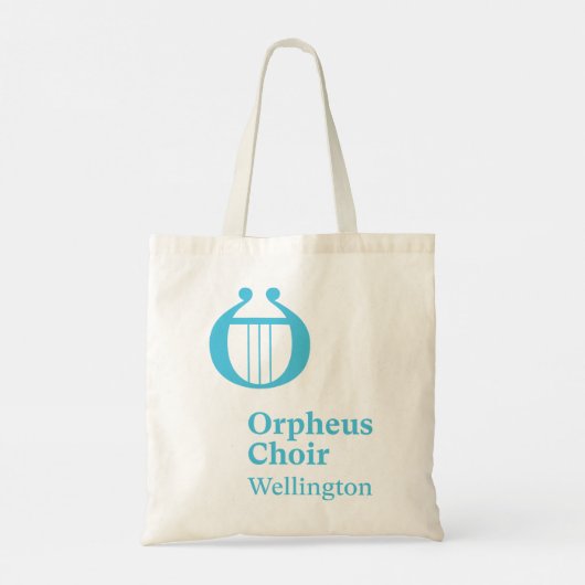 Orpheus Choir Wellington Tote Bag -ターコイズロゴ トートバッグ (裏面)