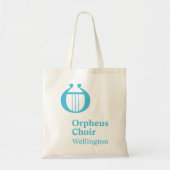 Orpheus Choir Wellington Tote Bag -ターコイズロゴ トートバッグ (正面)