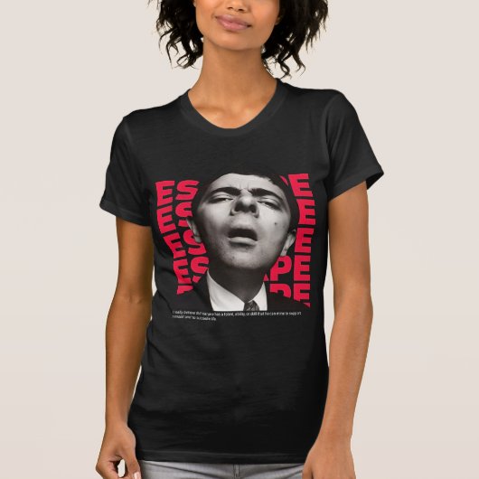 Orphic Mr. Beanエスケープデザイン-やる気を起こさせる引用文 Tシャツ (正面)