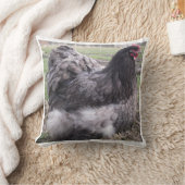 Orpingtonの青いクッション、鶏、雌鶏、オンドリ クッション (ブランケット)