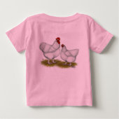 Orpington：ホワイト・ペア ベビーTシャツ (裏面)