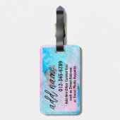 Orquídea, belleza en cada viaje, personalizado ラゲッジタグ (裏面縦)