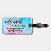 Orquídea, belleza en cada viaje, personalizado ラゲッジタグ (裏面横)