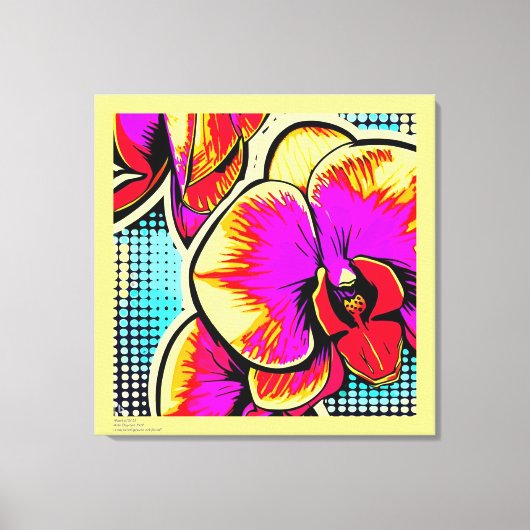 ORQUÍDEAS EM POP-ART - impressão em tela キャンバスプリント (正面)