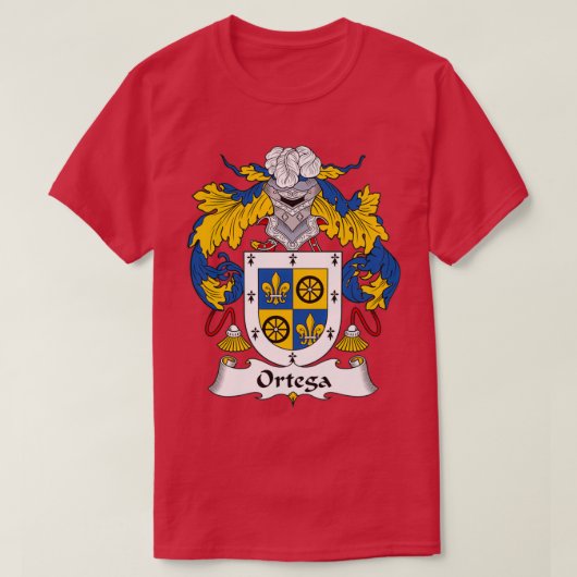 Ortega Coat of Arms Family Crest  Tシャツ (デザイン正面)