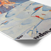 Orteseiイタリアヴィンテージスキー旅行ポスター ポスター (角)