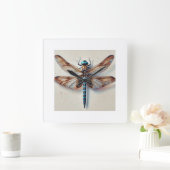 Orthetrum dragonfly 171024IREF213 - Watercolor スクエア壁時計 (ホーム)