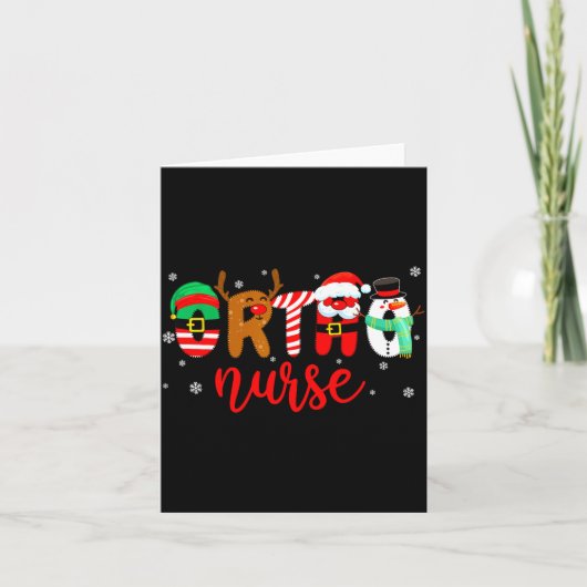 Ortho Nurse Christmas Shirt Nurse Xmas Party Cna N カード (正面)