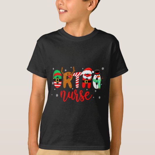Ortho Nurse Christmas Shirt Nurse Xmas Party Cna N Tシャツ (正面)