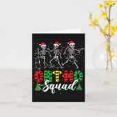 Ortho Squad Christmas Three Santa Skeletons Proud  カード (黄色い花)