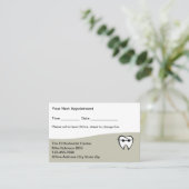 Orthodontist Appointment Business Cards  予約カード (スタンド正面)