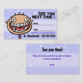 Orthodontist.Braces.Dental.Appointmentのメモ 予約カード (正面/裏面)