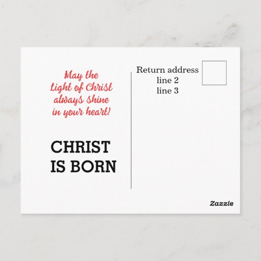 Orthodox Christian 1Christmas post card ポストカード (裏面)