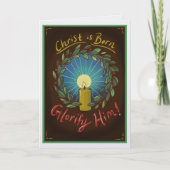 Orthodox Christian Christmas card Christ is Born カード (正面)