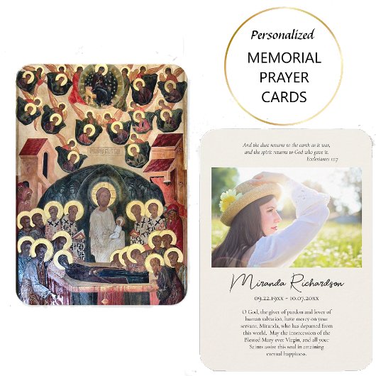 Orthodox Christian Funeral / Memorial Prayer Card  プレイスカード